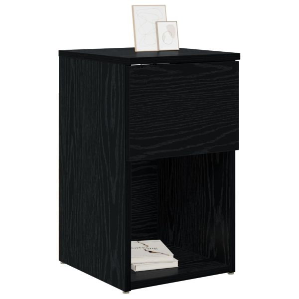 Шкаф за легло 2 pcs Черен дъб 29 х 31,5 х 49 см