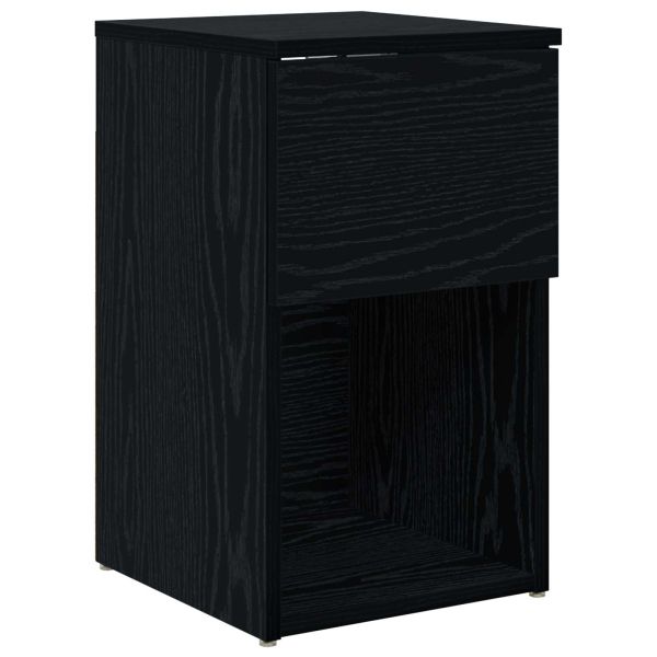 Шкаф за легло 2 pcs Черен дъб 29 х 31,5 х 49 см