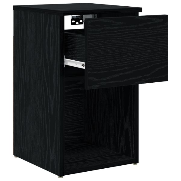 Шкаф за легло 2 pcs Черен дъб 29 х 31,5 х 49 см