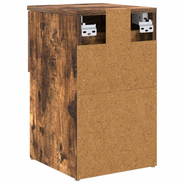 Шкаф за легло 2 pcs Опушен дъб 29 х 31,5 х 49 см
