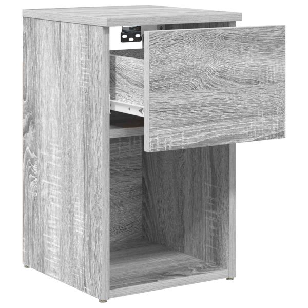 Шкаф за легло 2 pcs Сива сонома 29 х 31,5 х 49 см