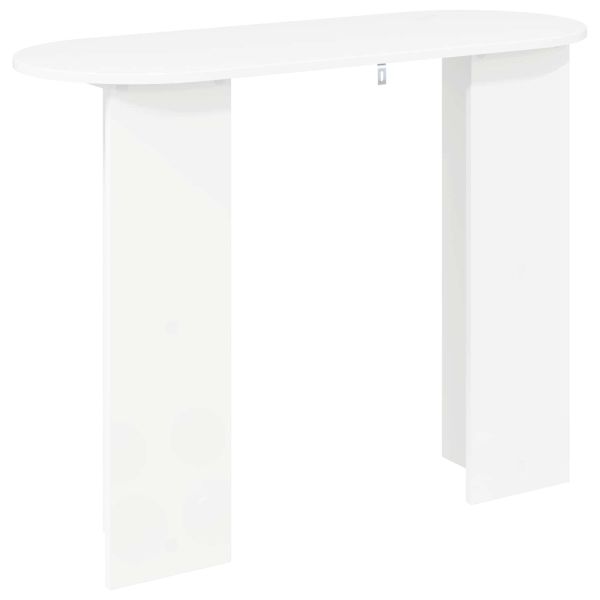 Конзолна маса Бяло 100 x 39,5 x 75 см Инженерна дървесина