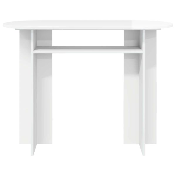 Конзолна маса Бял гланц 100 x 39,5 x 75 см Инженерна дървесина