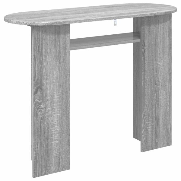 Конзолна маса със съхранение Сива сонома 100 x 39,5 x 75 см