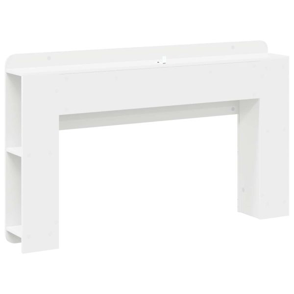 Табла за легло Бял 135 x 18,5 x 80 см Инженерен дървен материал