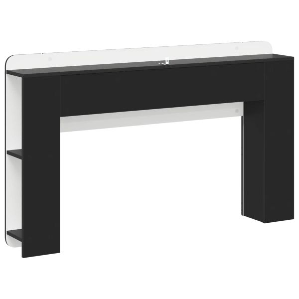 Табла за легло със съхранение Черен 135 x 18,5 x 80 см