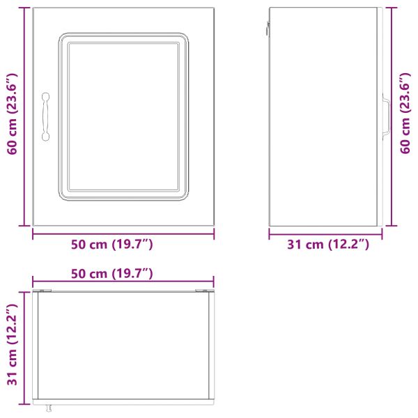 Панел за миялна машина Kalmar 2 pcs Черния дъб 50 x 31 x 60 см