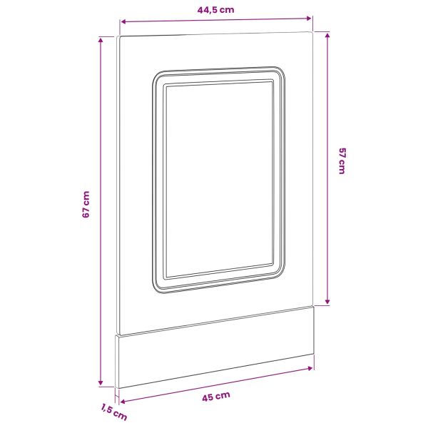 Панел за миялна машина Kalmar Черния дъб 45 x 1,5 x 57 см