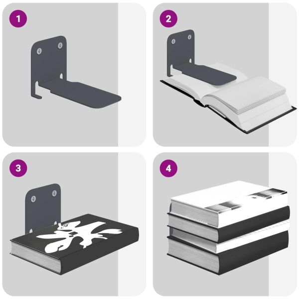 Плаващ рафт с рафт 24 pcs Антрацит 6 x 10,8 x 6,6 см