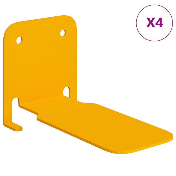 Плаващ рафт с рафт 4 pcs Горчично жълто 6 x 10,8 x 6,6 см