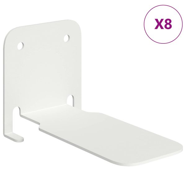 Плаващ рафт с рафт със съхранение 8 pcs Бял 6 x 10,8 x 6,6 см