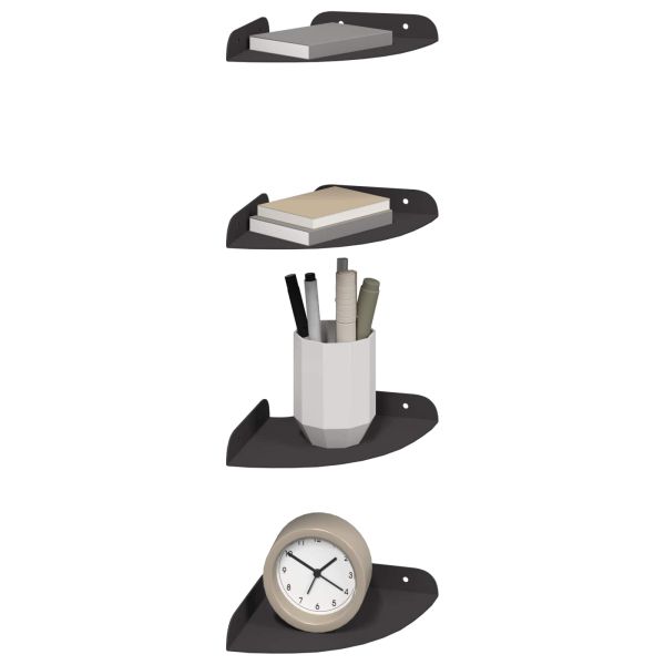Плаващ рафт с рафт със съхранение 4 pcs Черен 15 x 15 x 2 см