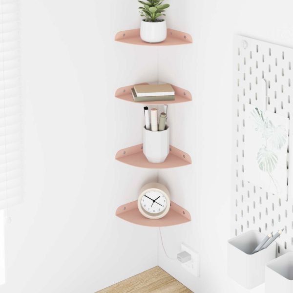 Плаващ рафт с рафт със съхранение 4 pcs Розово 15 x 15 x 2 см