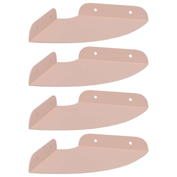 Плаващ рафт с рафт със съхранение 4 pcs Розово 15 x 15 x 2 см