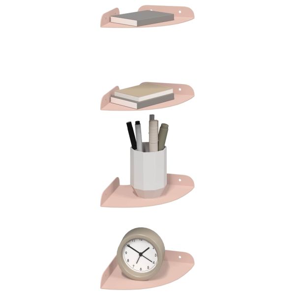 Плаващ рафт с рафт със съхранение 4 pcs Розово 15 x 15 x 2 см