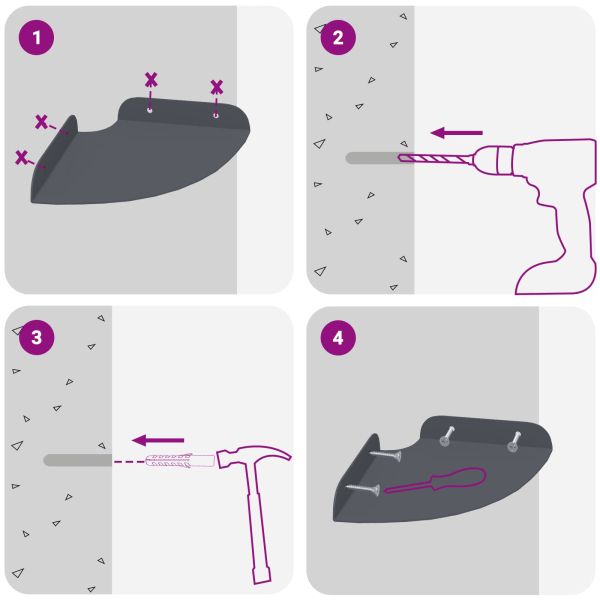Плаващ рафт с рафт със съхранение 4 pcs Антрацит 15 x 15 x 2 см
