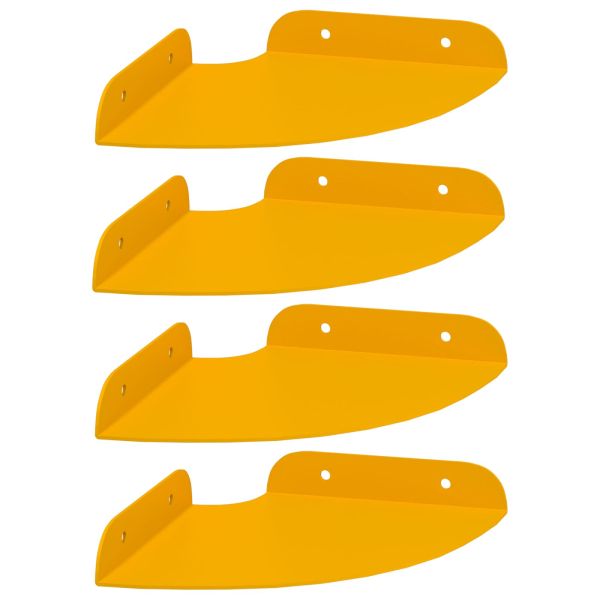 Плаващ рафт с рафт 4 pcs Горчично жълто 15 x 15 x 2 см