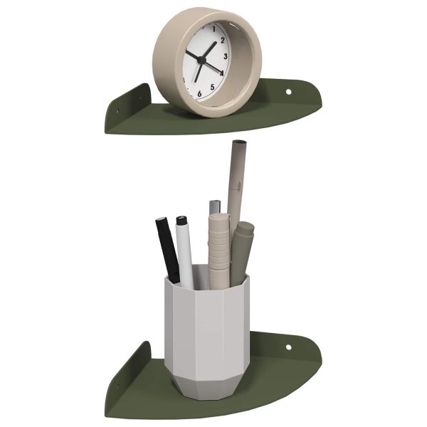 Плаващ рафт с рафт 2 pcs Маслинено зелено 15 x 15 x 2 см