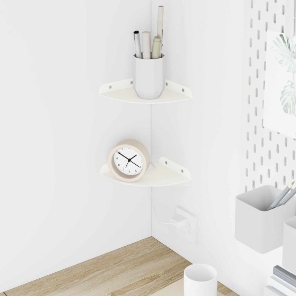 Плаващ рафт с рафт със съхранение 2 pcs Бял 15 x 15 x 2 см