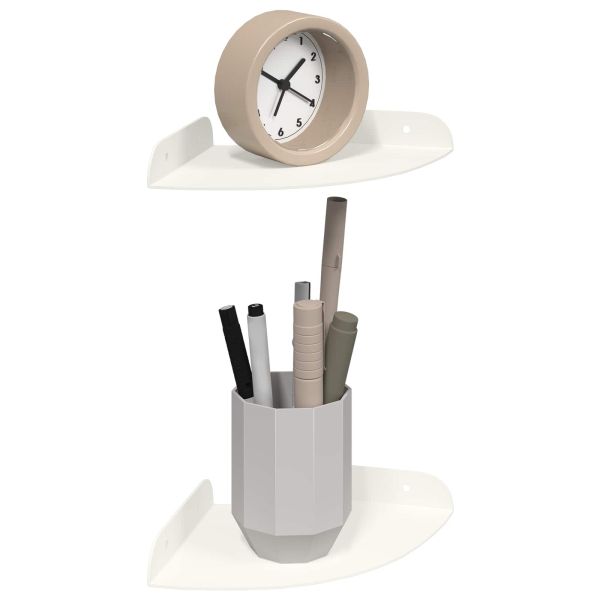 Плаващ рафт с рафт със съхранение 2 pcs Бял 15 x 15 x 2 см