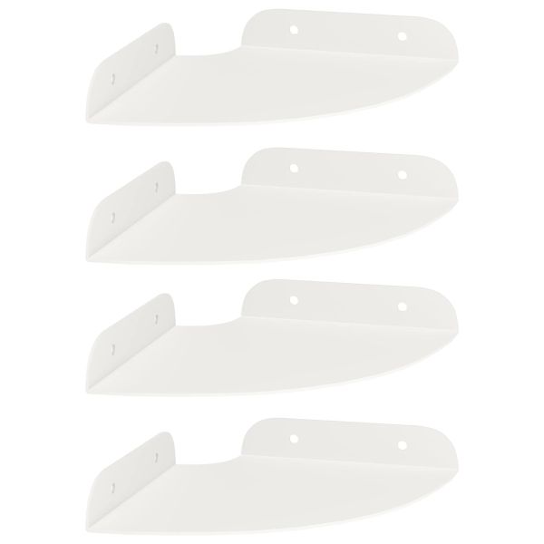 Плаващ рафт с рафт със съхранение 4 pcs Бял 15 x 15 x 2 см