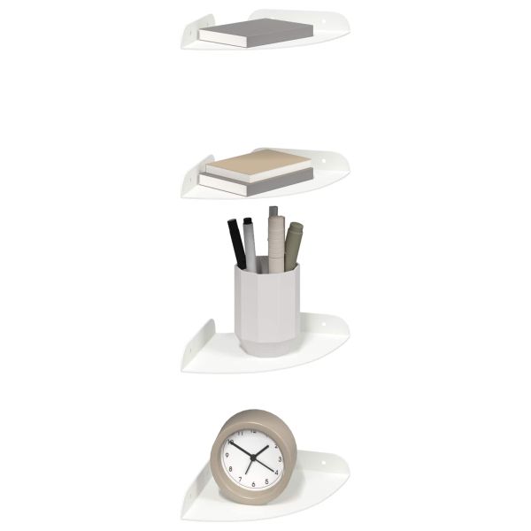 Плаващ рафт с рафт със съхранение 4 pcs Бял 15 x 15 x 2 см