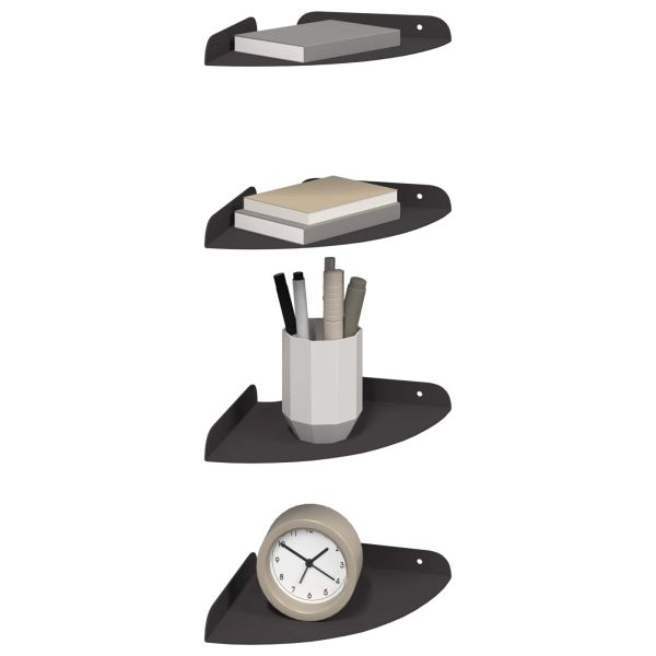 Плаващ рафт с рафт със съхранение 4 pcs Черен 18 x 18 x 2 см