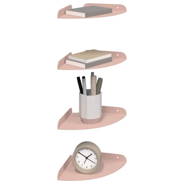 Плаващ рафт с рафт със съхранение 4 pcs Розово 18 x 18 x 2 см