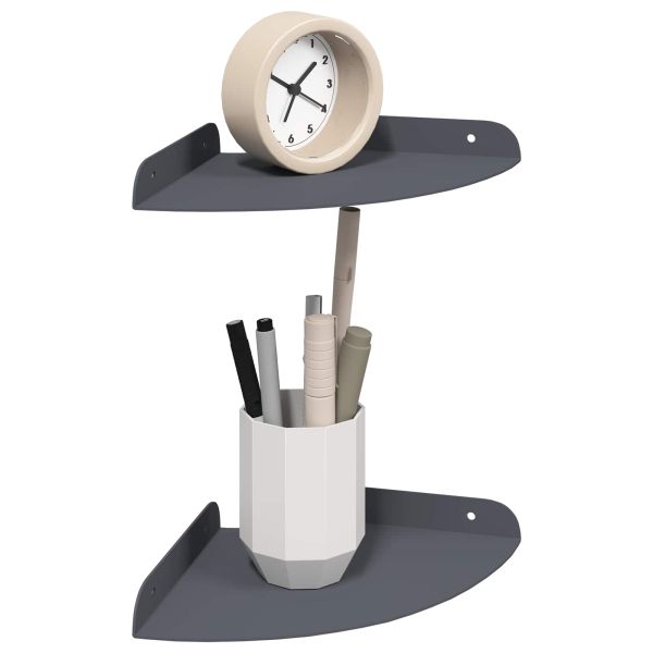 Плаващ рафт с рафт със съхранение 2 pcs Антрацит 18 x 18 x 2 см