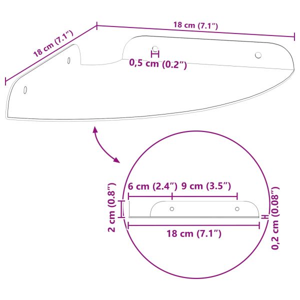 Плаващ рафт с рафт със съхранение 4 pcs Антрацит 18 x 18 x 2 см