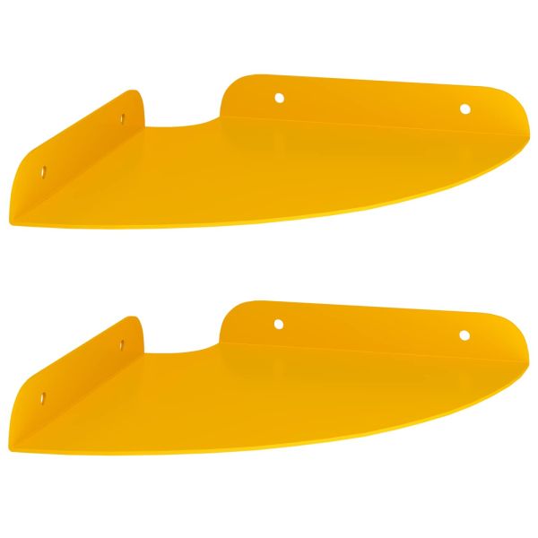 Плаващ рафт с рафт 2 pcs Горчично жълто 18 x 18 x 2 см