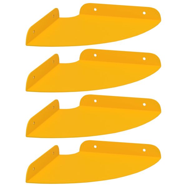 Плаващ рафт с рафт 4 pcs Горчично жълто 18 x 18 x 2 см