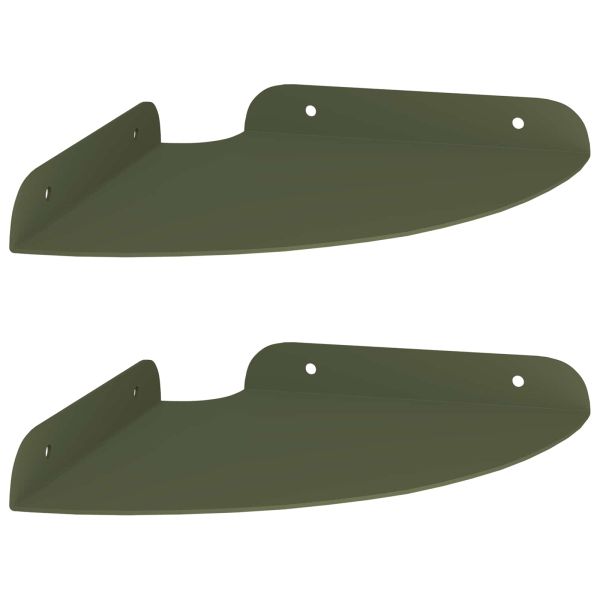 Плаващ рафт с рафт 2 pcs Маслинено зелено 18 x 18 x 2 см