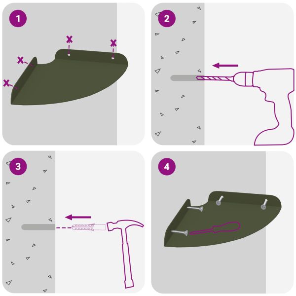 Плаващ рафт с рафт 4 pcs Маслинено зелено 18 x 18 x 2 см