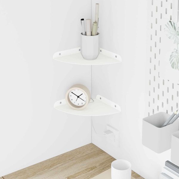 Плаващ рафт с рафт със съхранение 2 pcs Бял 18 x 18 x 2 см