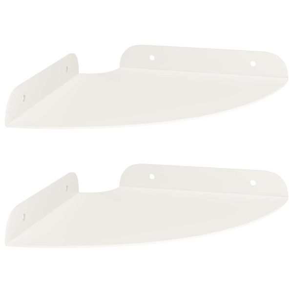 Плаващ рафт с рафт със съхранение 2 pcs Бял 18 x 18 x 2 см