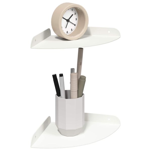 Плаващ рафт с рафт със съхранение 2 pcs Бял 18 x 18 x 2 см