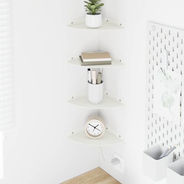 Плаващ рафт с рафт със съхранение 4 pcs Бял 18 x 18 x 2 см