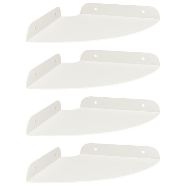 Плаващ рафт с рафт със съхранение 4 pcs Бял 18 x 18 x 2 см