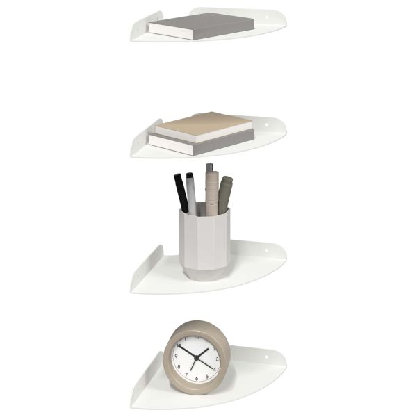 Плаващ рафт с рафт със съхранение 4 pcs Бял 18 x 18 x 2 см