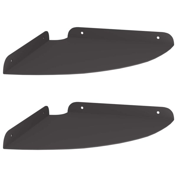 Плаващ рафт за ъгъл с рафт 2 pcs Черен 24 x 24 x 2 см