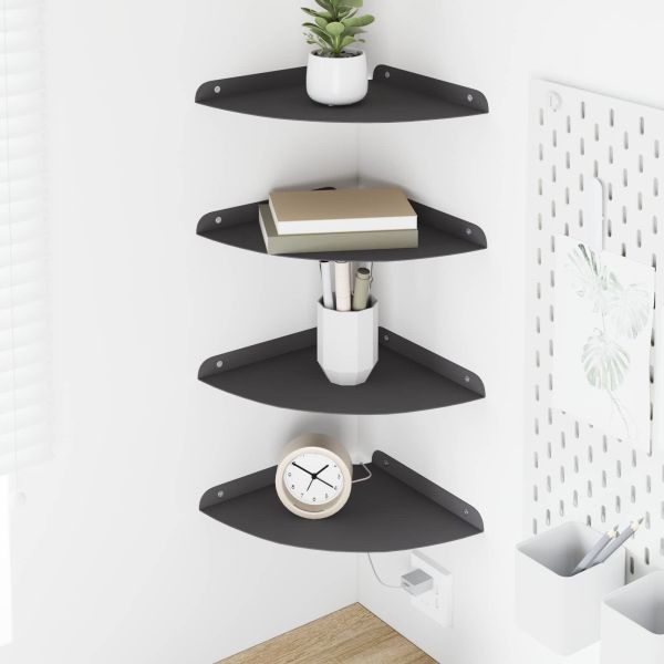 Плаващ рафт с рафт със съхранение 4 pcs Черен 24 x 24 x 2 см