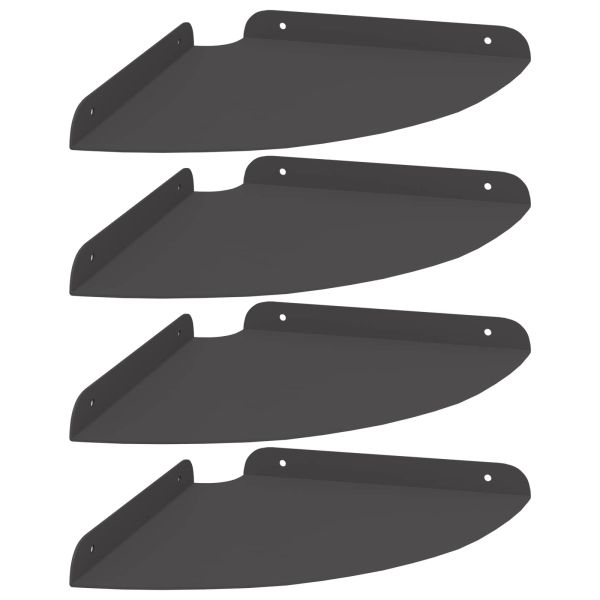 Плаващ рафт с рафт със съхранение 4 pcs Черен 24 x 24 x 2 см