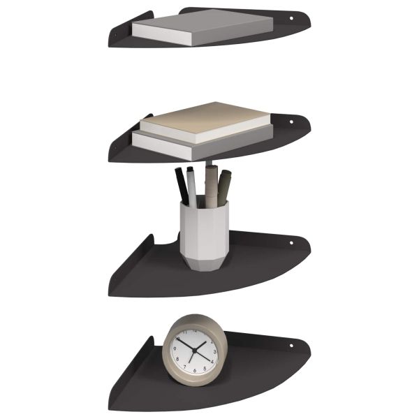 Плаващ рафт с рафт със съхранение 4 pcs Черен 24 x 24 x 2 см