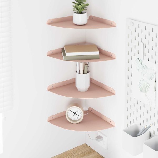 Плаващ рафт с рафт със съхранение 4 pcs Розово 24 x 24 x 2 см