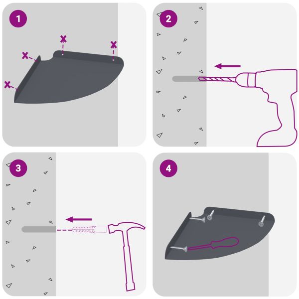 Плаващ рафт с рафт със съхранение 2 pcs Антрацит 24 x 24 x 2 см