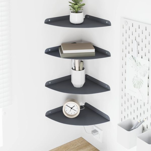 Плаващ рафт с рафт 4 pcs Антрацит 24 x 24 x 2,3 см