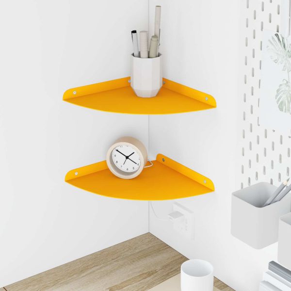 Плаващ рафт с рафт 2 pcs Горчично жълто 24 x 24 x 2 см