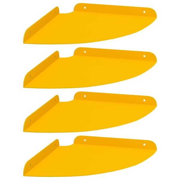 Плаващ рафт с рафт 4 pcs Горчично жълто 24 x 24 x 2 см