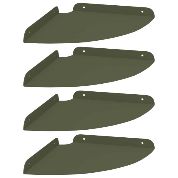 Плаващ рафт с рафт 4 pcs Маслинено зелено 24 x 24 x 2 см